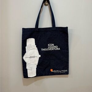 Hamilton Dark Blue Graphic Tote Bag